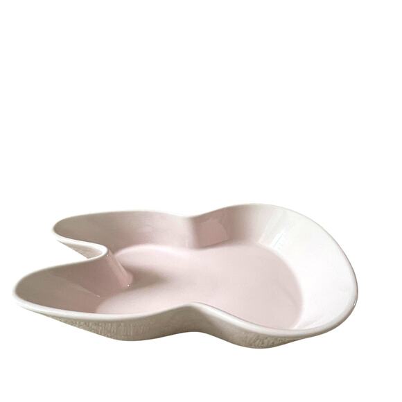 ZRIKE Bunny Shaped Baker 12in Pink Ceramic Spring Easter NEW - Picture 6 of 10